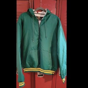 Vintage varsity/ letterman style Rennoc half zip quilted team pullover